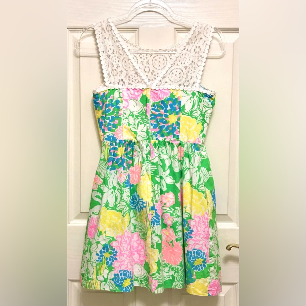 Lilly Pulitzer Reagan Dress Hibiscus Stroll - Picture 12 of 16